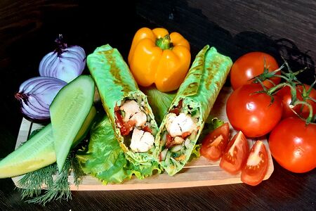 Шаурма с летним салатом