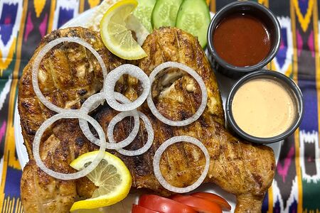 Курица на углях