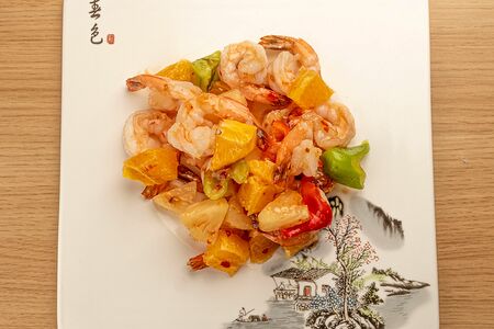 Креветки по-тайски в сладко-остром соусе