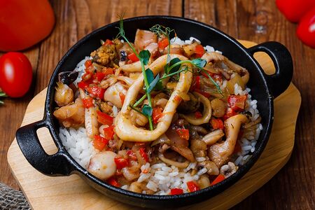 Рис с морепродуктами