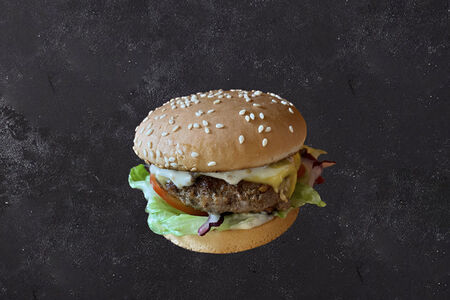 Бургер с мраморной говядины острый