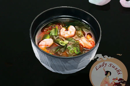 Эби сяке суп