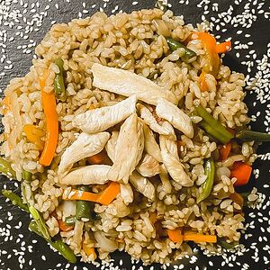 Тяхан с курицей