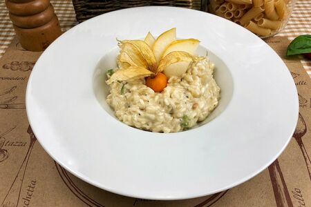 Ризотто с грушей и голубым сыром