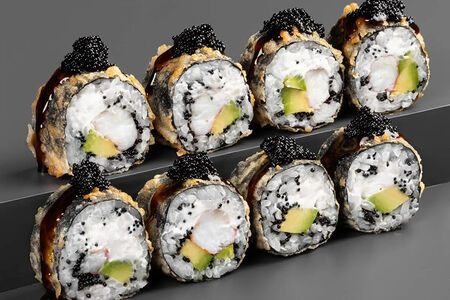 Горячий ролл с крабом