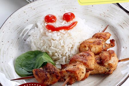 Куриный шашлычок с рисом как у папы