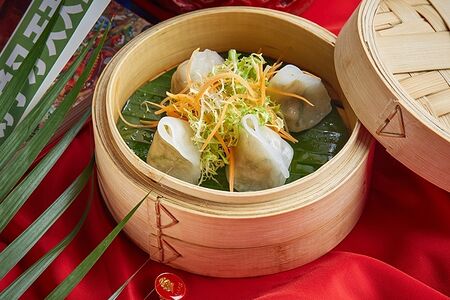 Димсамы с сибасом