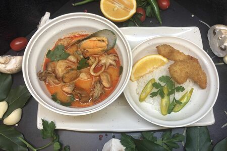 Суп Том ям с морепродуктами