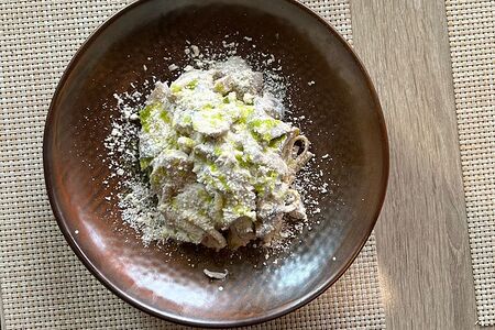 Паста с цыпленком и грибами