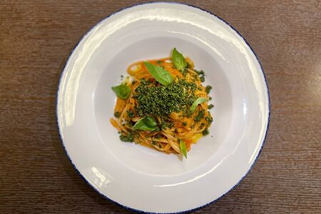 Лингвини с зеленым сыром