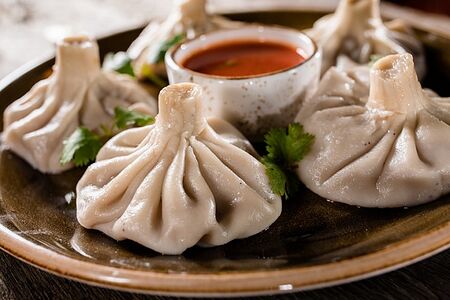 Хинкали с картофелем и грибами 