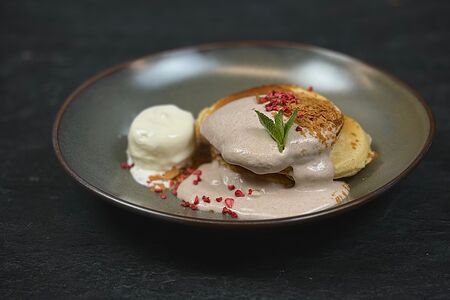 Панкейки с бананово-кокосовым кремом