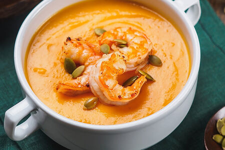 Суп-пюре с креветками