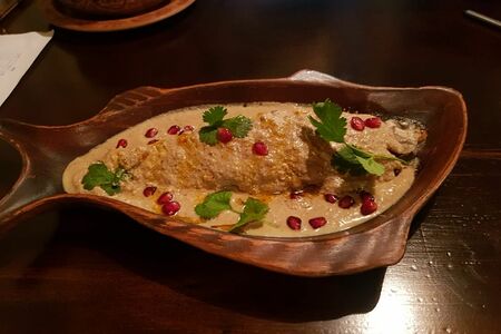 Форель с ореховым соусом