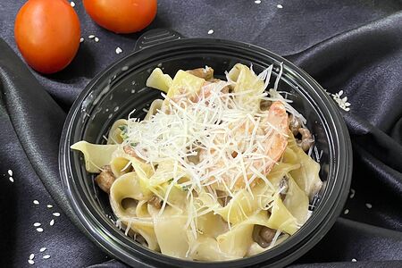 Феттуччине с морепродуктами