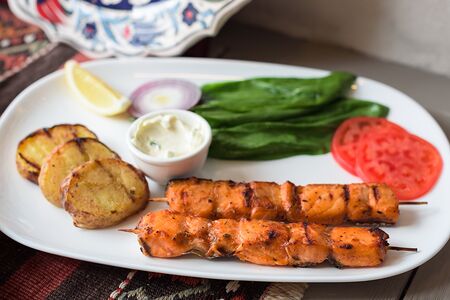 Шиш-кебаб из семги