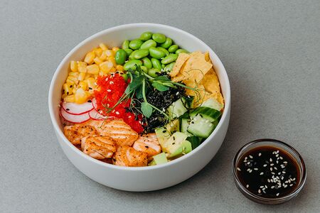 Поке с лососем Терияки Xl