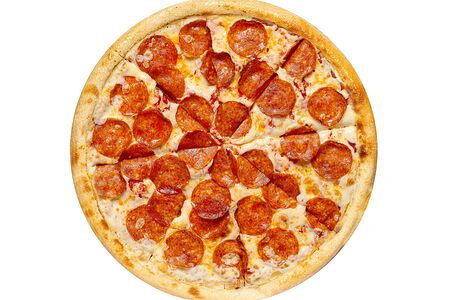 Пицца Пепперони с грибами на тонком тесте