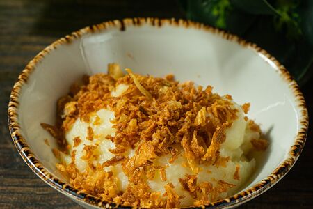 Картофельное пюре с луком тапако