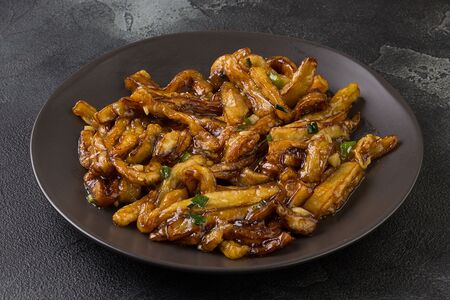 Жареная соломка из баклажан