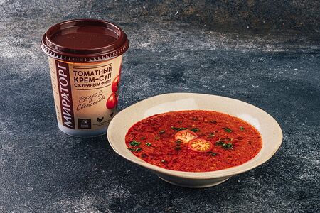 Крем-суп томатный с куриным филе