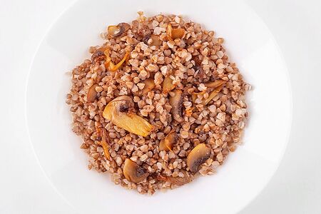 Греча с грибами