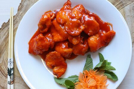 Куриное филе в кисло-сладком соусе