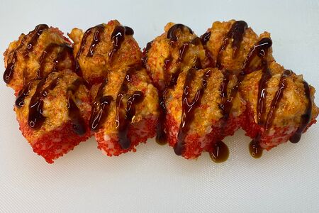 Запеченный ролл с креветкой и угрем