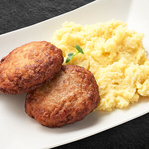 Котлетки из индейки с картофельным пюре