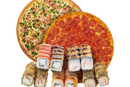 Две Пиццы и Пять Роллов