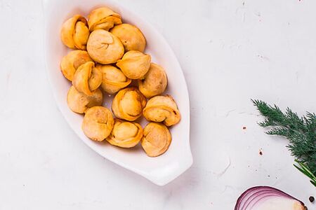 Пельмени жареные