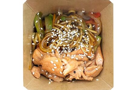 Лапша яичная с морепродуктами