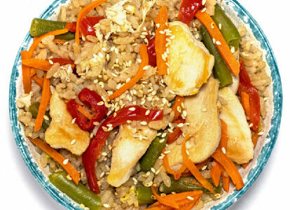 Тяхан с курицей