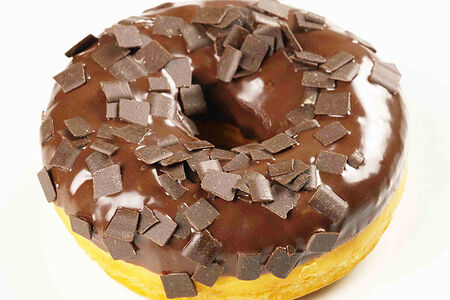 Донат с начинкой со вкусом шоколада