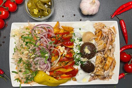 Шаверма на тарелке по-старорусски