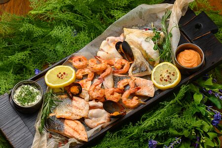 Рыбное ассорти на гриле