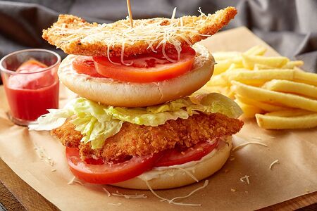 Бургер Цезарь с хрустящим цыпленком