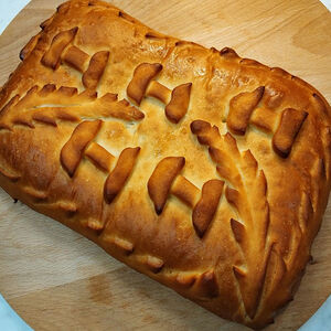 Пирог с курицей и грибами