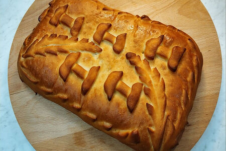 Пирог с курицей и грибами