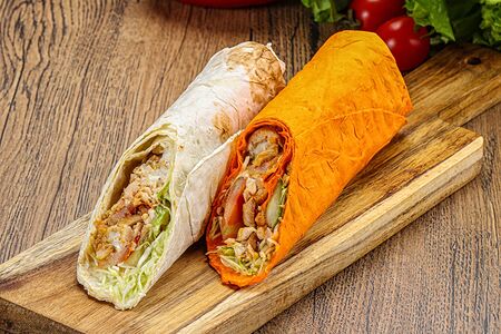 Шаурма радужная Xxl белая с жёлтым