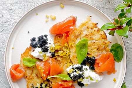 Драники с семгой