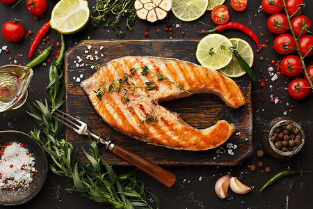 Форель на мангале