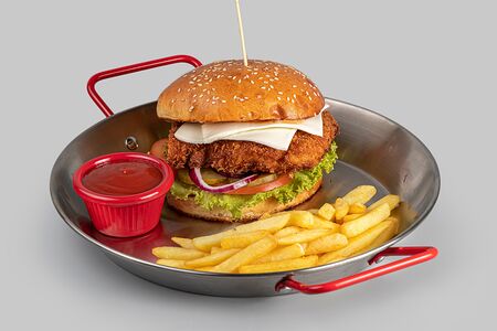 Чизбургер с курицей