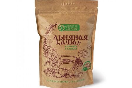 Каша льняная с яблоком и корицей Лакомства для здоровья