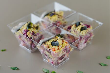 Норвежский салат с сельдью