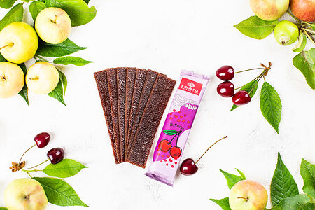 Фруктовые пастилки без добавления сахара с яблоком со вкусом вишни