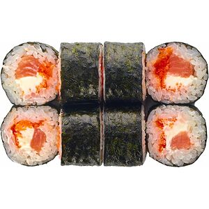 Сяке тобико с лососем и икрой