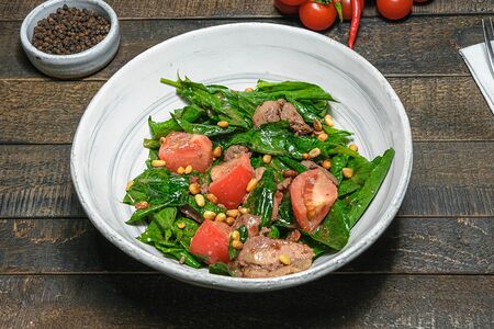 С куриной печенью и беконом