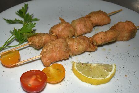 Шашлык из красной рыбы