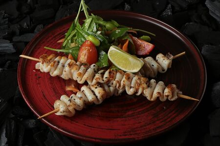 Шашлычок из кальмара